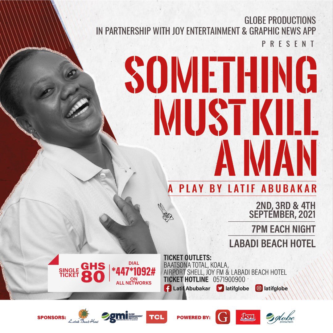 Meet Francisco Agboli!

She is one of the actresses in the stage play, ‘Something Must Kill A Man’. 

This play by <a href="/latifglobe/">Latif Abubakar</a> will be shown on the 2nd, 3rd, and 4th of September, 2021 at the <a href="/LabadiBeach/">Labadi Beach Hotel</a> Hotel at 7 pm each night. #SomethingMustKillAMan