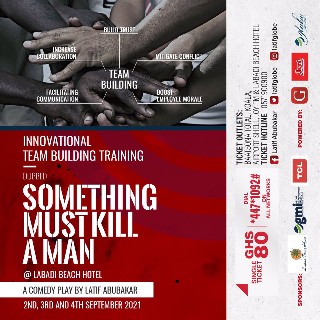 I like the investment and humour in his stage plays and I think with time, he will be at par with Uncle Ebo Whyte. - Jesse Agyepong to <a href="/Latifglobe/">Latif Abubakar</a> #SomethingMustKillAMan