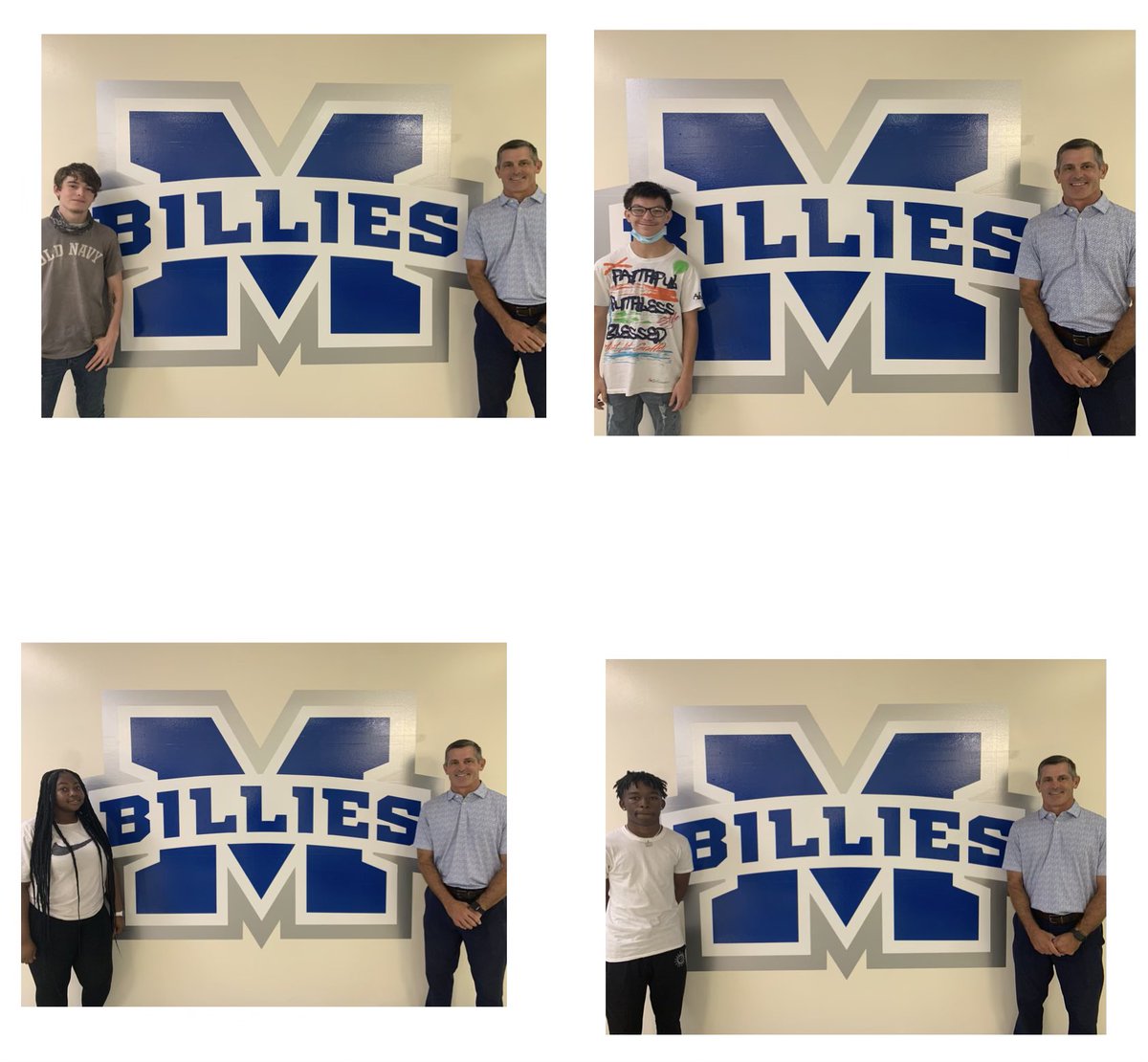 Congratulations to Korey Harrell, Jose Strickland, Rachelle Hall, and Micah Cuellar.  These students were selected as MHS Students of the Week based on positive behavior referrals. A big thank you to Paul Griffin - Shelter Insurance for sponsoring this week’s students. #beabillie