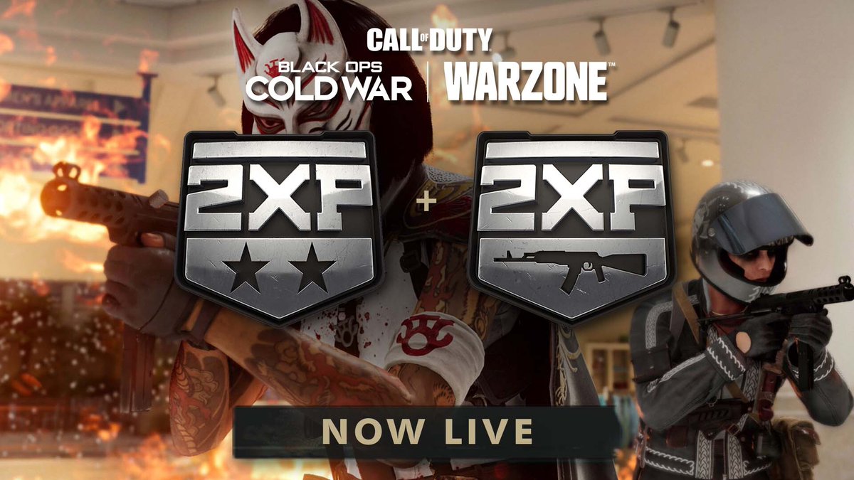 The one thing you can trust in Season Five: 2XP.

Earn 2XP and 2WXP now in #BlackOpsColdWar and #Warzone until Monday at 10am PT.
