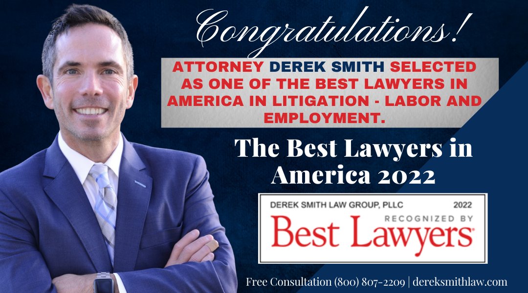 Congratulations Derek Smith! Our firm is proud to announce Derek’s selection for the 2nd year in a row to The Best Lawyers.bit.ly/bestlawyer202… #bestlawyers #bestlawyeremploymentlaw
#emloymentlaw #sexualharassment #discriminationlawyer