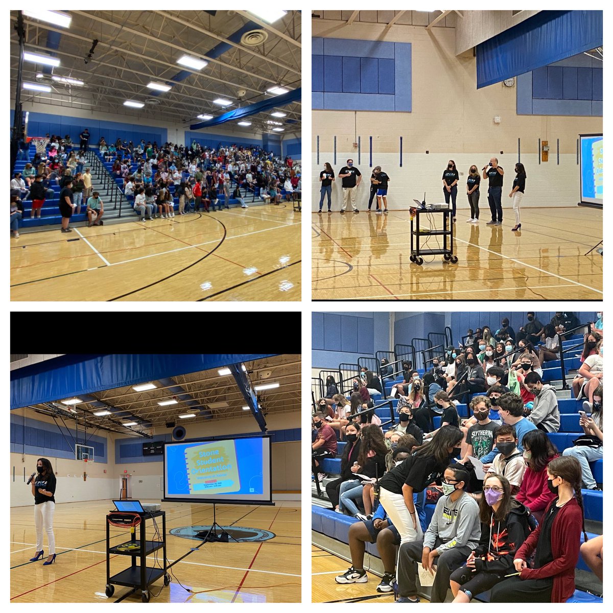 StoneMSPanthers's tweet photo. 💙🖤🐾 An amazing morning welcoming back our 7th and 8th graders! It was so great to have the hallways buzzing w/ students finding classes &amp; meeting teachers in their new classrooms! We are off to a great start  here at Stone and can’t wait for Monday! 💙🖤🐾 #pantherpride https://t.co/xhLnVDo8eg