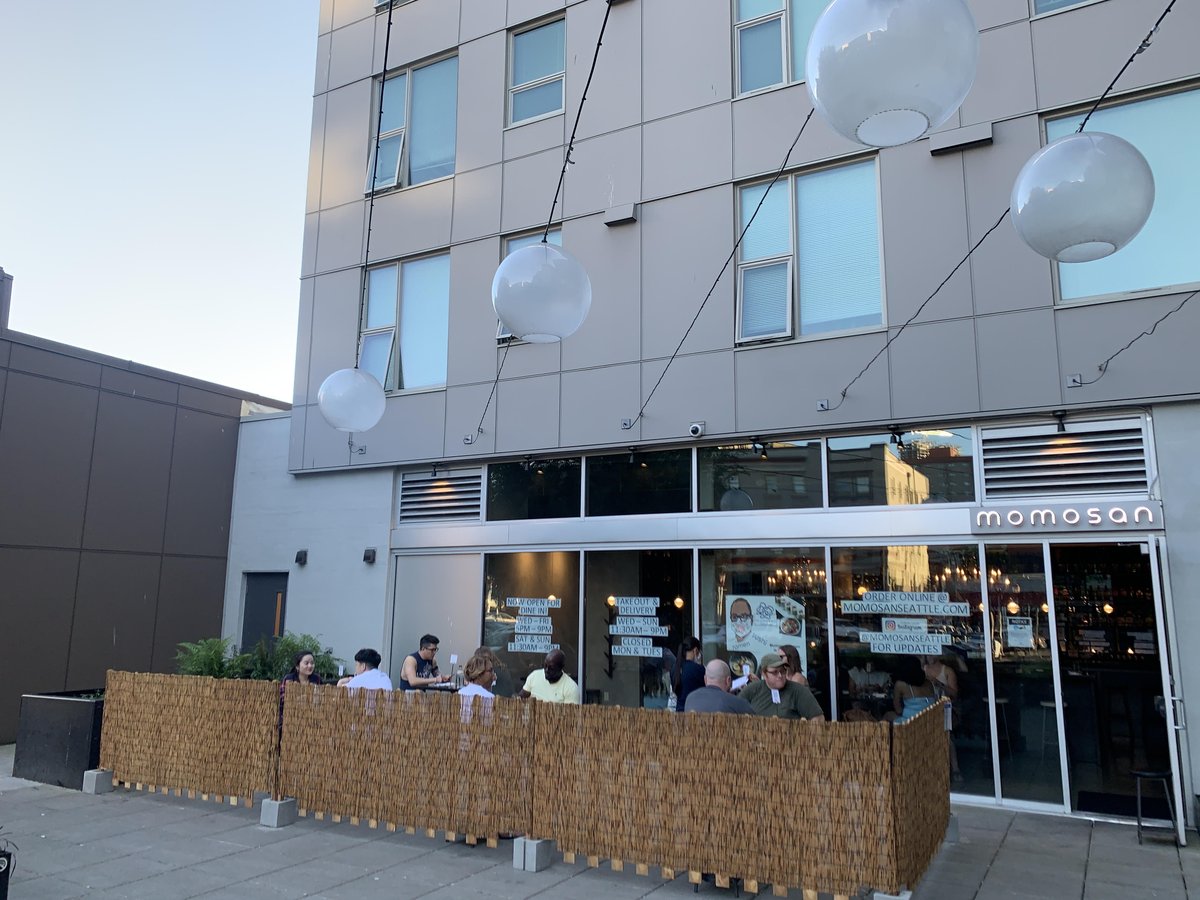 If you're not ready to eat inside one of my restaurants many of them now have outside dining options available, like this great patio area my team at @MomosanSeattle put together. Also, you can now call or email info@momosanseattle.com to reserve your spot!