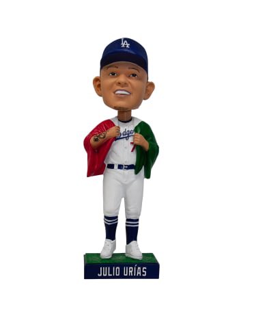X \ Blake Harris على X: First look at the Julio Urías bobblehead Very  unique going with the city edition uniforms as opposed to the home uniform