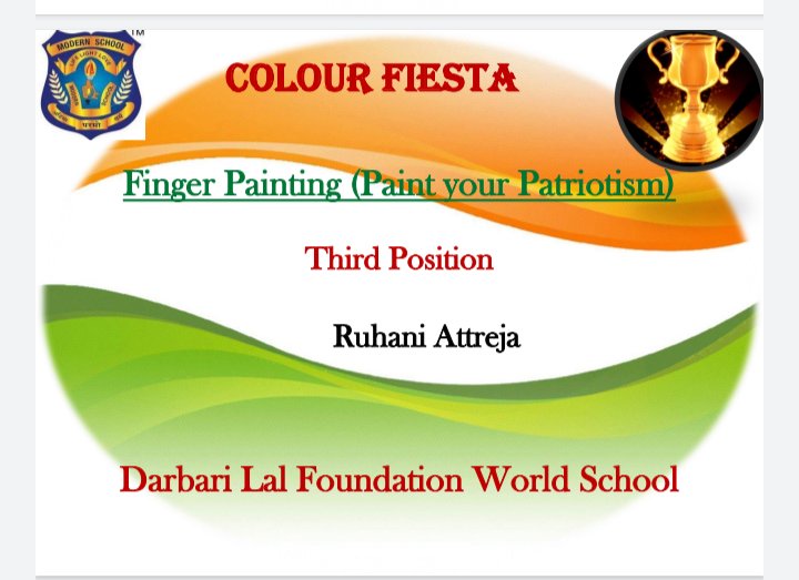 #DLFWORLDSCHOOL
One more star is added to DLF crown. Ruhani Attreja of class 7  has won 3 position in inter school finger  painting competition.#painting #artwork 
<a href="/dp_2211/">Dimple Puri</a> <a href="/akmittals/">Dr. Ashish Kumar Mittal</a> <a href="/ashokkp/">Ashok Pandey</a> <a href="/AboutImpact/">Monica Patel</a> <a href="/RobertSun24/">Robert Sun</a> <a href="/Anushka52054314/">Anushka Yadav</a> <a href="/Upasnakiumang/">upasna Choudhaary</a> <a href="/KambojAnanya/">Ananya Kamboj 🇮🇳🇨🇦</a>