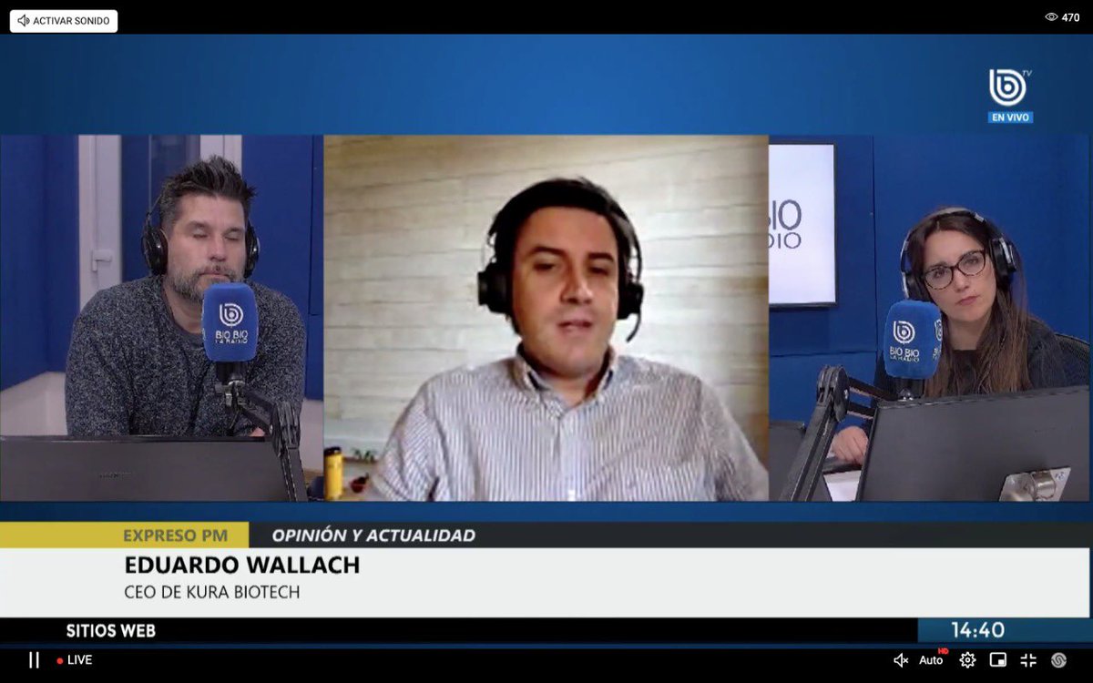 prosaludchile's tweet photo. Eduardo Wallach, Ceo de @Kurabiotech y socio de @prosaludchile en Expreso Biobio PM y BiobioTV hablando sobre las diversas #tecnologías para el #testeae y #detectar #tempranamente casos #positivos de #Covid_19 
@biobio https://t.co/2MMbi7mIhp