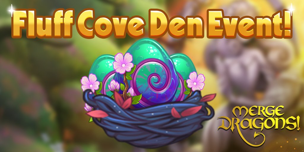 MergeDragons's tweet photo. Many of you wanted to play this week’s Fluff Cove Den event that Dragonia got overwhelmed! But don’t worry - our team is working to fix the issue so you can all get back to playing. Thanks for all of your support! https://t.co/BMr6Pe93Vb