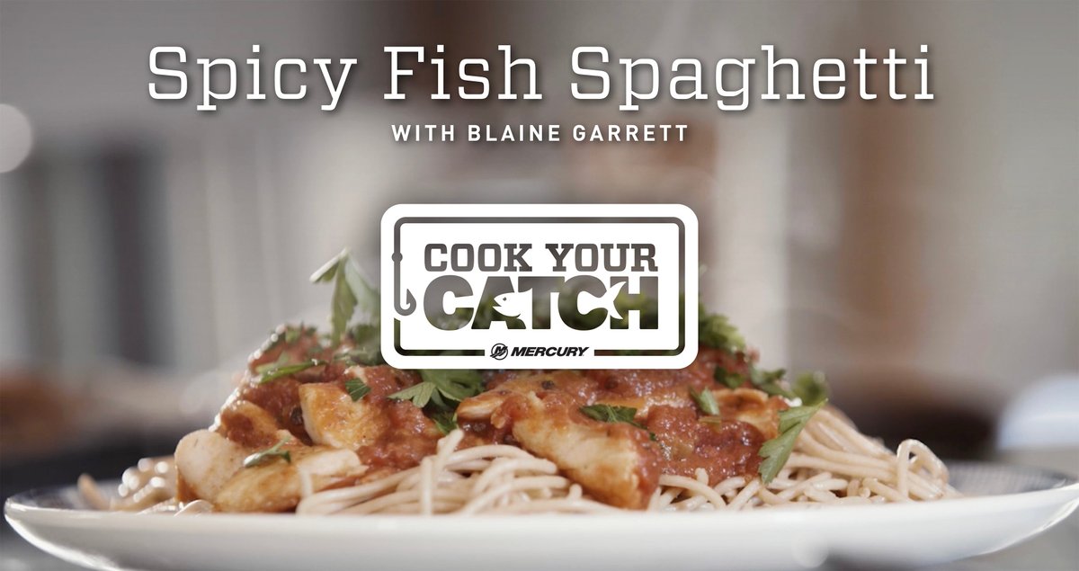 MercuryMarine's tweet photo. This new spin on an old favorite combines classic Italian ingredients with your favorite fish! Check out the Mercury Dockline to join Blaine Garrett as he whips up spicy fish spaghetti.

https://t.co/MZGs4hRGQS

#GoBoldly #Mercury #MercuryMarine #Dockline #CookYourCatch https://t.co/h3KWpHP4cI
