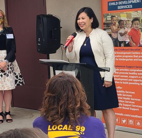First5CA's tweet image. @First5CA&apos;s Chief Deputy Director, Jackie Thu-Huong Wong and deputy director of External Affairs @Max_Vargas joined other champions to honor @SenatorLeyva for her GREAT work on behalf of children, families and ECE as a whole. #ratereform #SB246
