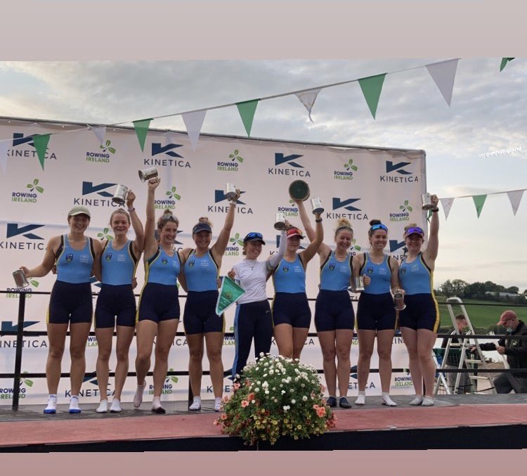 HUGE congratulations to our Women’s Intermediate 8+ who are the Irish National Championships 2021! Well done ladies, super proud of you! 💙🌟
