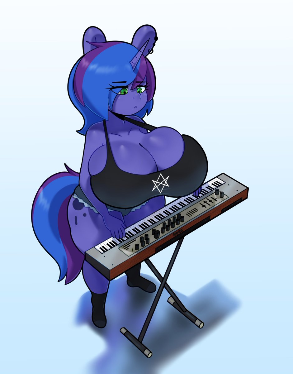 When your tits too big, you can't see the keyboard.Awesome art by @Scr...