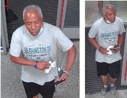 MPD seeks assistance in identifying and locating a suspect in Theft Two and Credit Card Fraud offenses that occurred on 7/10/21, in the 1400 block of P Street, Northwest. 

Have info? Call (202) 727-9099/text 50411