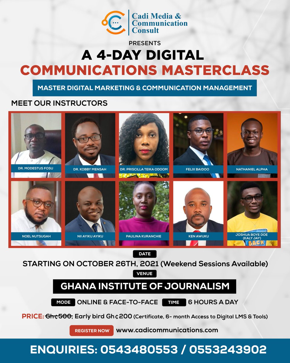 NtemMartin's tweet photo. The roles of the Communicator and Marketer are ever-changing and so must you. 
Master the basics of digital marketing through acquiring the knowledge and skills in this Digital Media class. Visit our website https://t.co/kHKvv3e7VB  for more. https://t.co/RZv5ohEdxl