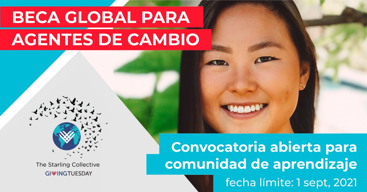 🔊CONVOCATORIA #StarlingCollective de 
<a href="/GivingTuesday/">#GivingTuesday</a> <a href="/UnDiaParaDarAR/">#UnDiaParaDarAR</a>
 
Llamado a personas con ganas de aprender herramientas de liderazgo para desarrollar Proyectos Sociales. 

Postulate antes del 1 SEP bit.ly/Starling2021

#UnDiaParaDarAR