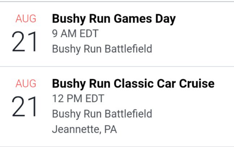 BushyRun1763's tweet photo. Don't forget to come on out to #BushyRun tomorrow!! https://t.co/aFecBePR77