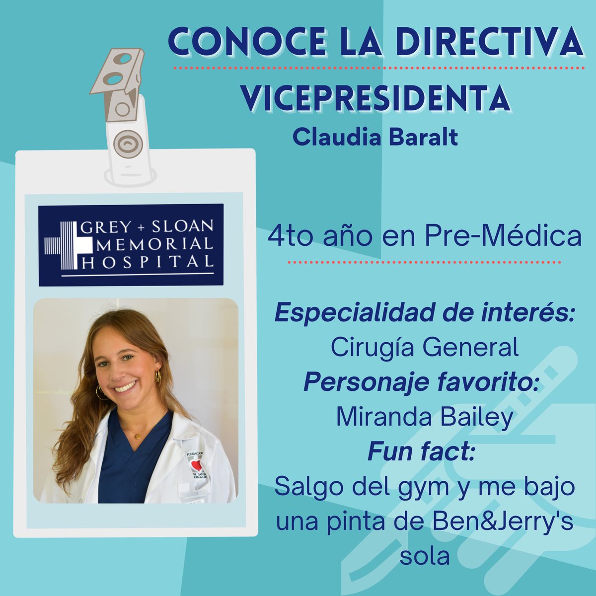 ¡CPMianos! ¡Aquí le tenemos a nuestra excelente vicepresidenta!✨🩺