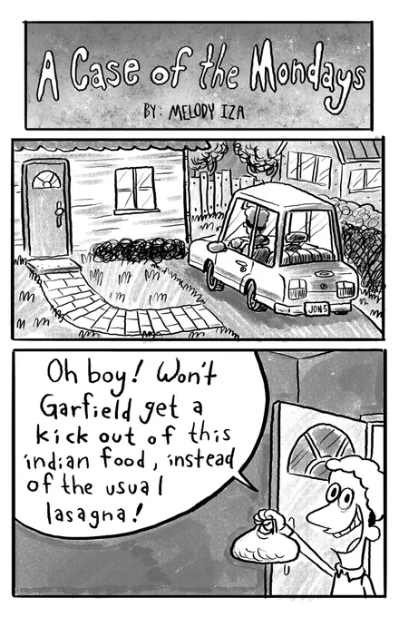 Here's that short Garfield comic I made some years ago. 1/2 