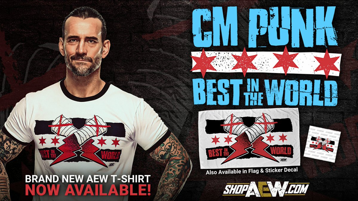 Get the BRAND NEW @CMPunk gear online NOW at ShopAEW.com. Exclusive “I Was There” version available at the @UnitedCenter TONIGHT ONLY!