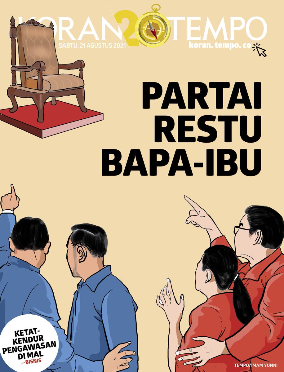 Tempo_Plus's tweet photo. Kemunduran demokrasi di Indonesia tak hanya ditandai oleh menguatnya oligarki dan menyempitnya ruang kebebasan sipil. Partai politik juga gagal membangun demokrasi di rumahnya sendiri. #korantempodigital #KoranTempo https://t.co/zloCOiG4eD https://t.co/UoHrpjoAhs
