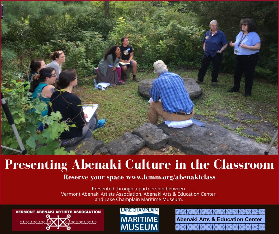 Register for Presenting Abenaki Culture in the Classroom to learn about the first inhabitants of the region. lcmm.org/abenakiclass
Presented through a collaboration between @Vtabenakiarts, Abenaki Arts &amp; Education Center, and <a href="/LCMaritime/">Lake Champlain Maritime Museum</a>.
