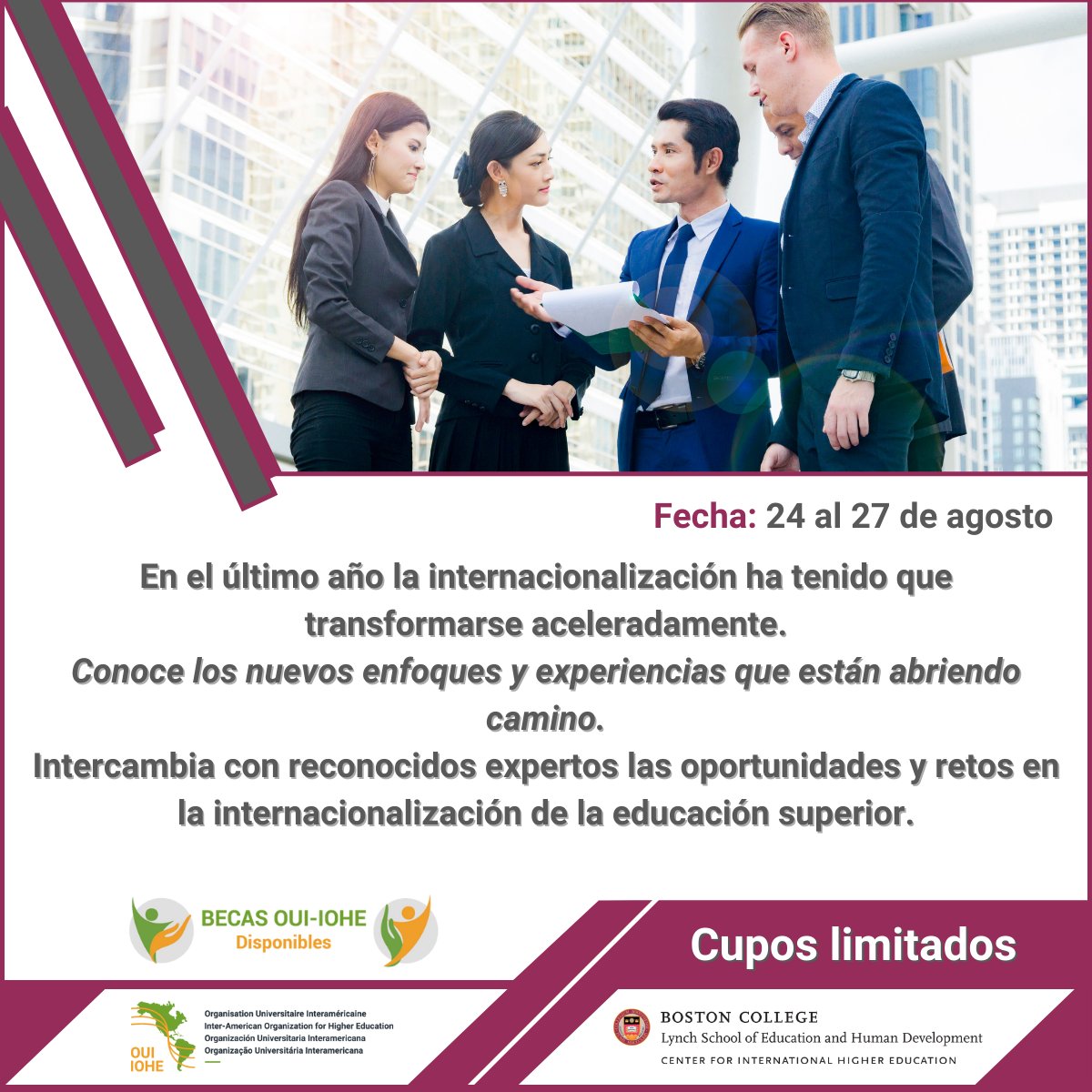 ouiiohe's tweet photo. El #SeminarioEspecializado en #Innovaciones en la #Internacionalización es una iniciativa conjunta de @oui y el Centro para la Educación Superior Internacional de @BostonCollege
Aplica al #ProgramadeBecasOUI: https://t.co/niGmmd9Xjg
Saber más: https://t.co/s97voooCsX https://t.co/3oRQGBeYYL