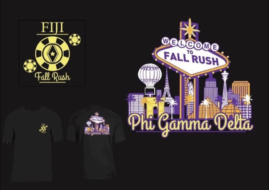 FIJI_BGSU's tweet photo. Fall Rush is finally here! Presenting our 2021 Fall Rush shirts. If you are interested in getting one, just dm us! We are also giving someone a chance to win a free shirt. All you have to do is follow us and retweet this tweet! #phigamsontop https://t.co/Tbo12wE8kC