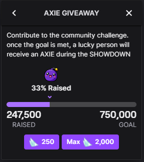 akhljndl's tweet photo. 5K FOLLOWERS ✅

new achievement unlocked:
COMMUNITY GIVEAWAYS 🔓

We're giving away an AXIE to celebrate our growing community and new showdown event 🙌

to be eligible you must:
1⃣ retweet this tweet
2⃣ follow me on twitch

https://t.co/0G5vlz9Jrm https://t.co/8yzVfnyNro