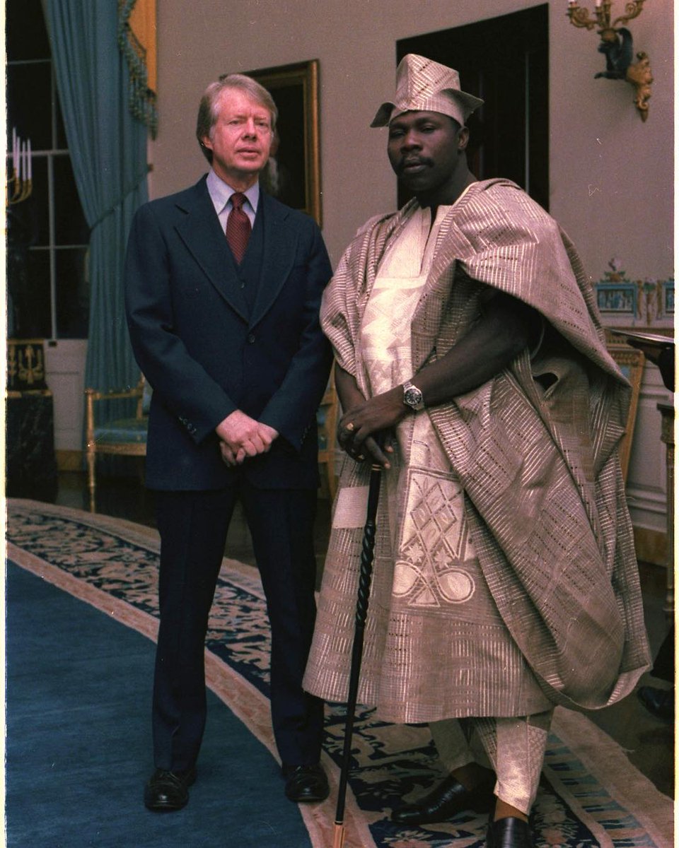 nigeriaoutside's tweet photo. October 7, 1977. Jimmy Carter with Nigerian leader General Olusegun Obasanjo at the White House, Washington D.C., USA. https://t.co/WS9AHgWJnc