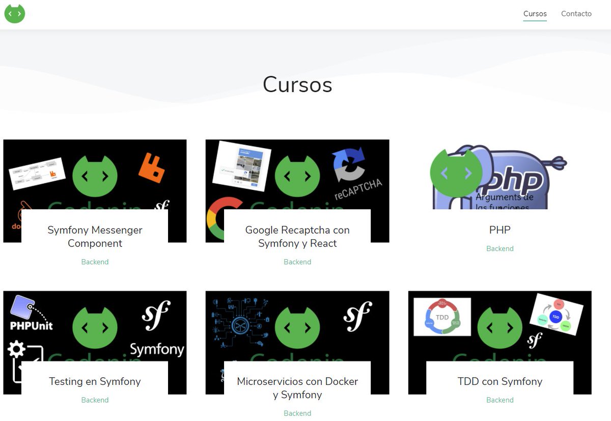 codenip_devs's tweet photo. Ya tenemos lista nuestra plataforma donde podréis encontrar de forma fácil todas nuestras series, cursos y vídeos!! Bienvenid@s a #Codenip
https://t.co/V11ZVYAluS 
...
...
#coding #php #docker #infra #symfony https://t.co/oLDNZGCoRk