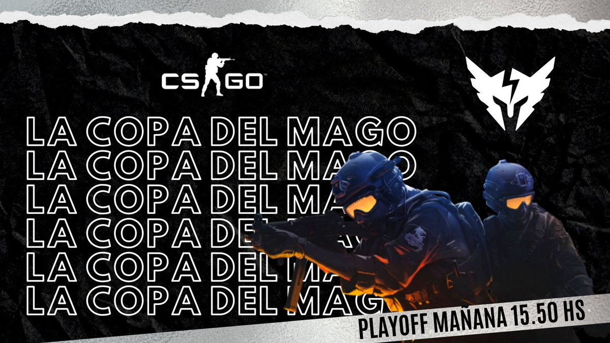 [AGENDA]
🎮Mañana a las 15.50 hs 🇦🇷 nuestro team de CSGO jugará los Playoff de La Copa del Mago organizada por <a href="/TheLuckMagic/">The Luck Magic</a> y @BthEsports 
🔔El torneo se disputará por <a href="/GamersClub/">Gamers Club</a> y será transmitido por el canal de Twitch de TLM.
#VamosSanMiguel #DaleQueSigue