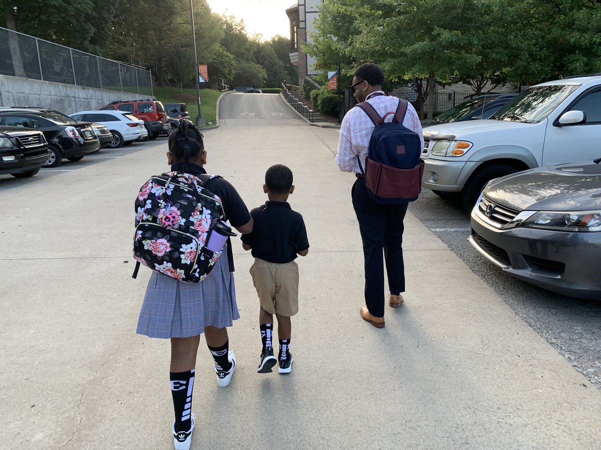 Walking into school with my children on the first day is a moment I will cherish forever! I love watching them grow! They love watching me lead! #schoolleaderbutfatherfirst #daddysgirl #Legacy <a href="/Ensworth/">Ensworth School</a>