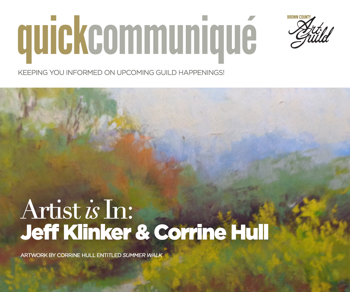 "Artist is In"  with Jeff Klinker and Corrine Hull conta.cc/3jlknXk