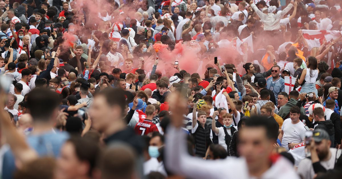 Reuters's tweet image. Euro 2020 final at Wembley was a "superspreader" event reut.rs/3j1gzLQ