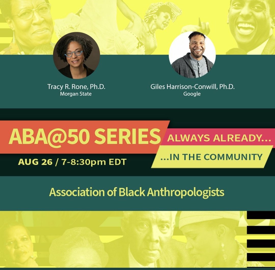 ABA_AAA's tweet photo. There is still time to register for the #ABA_AAA @ 50 Series!
#AlwaysAlready Community of #PracticingAnthropologists
August 26th, 7-8.30 pm EDT
REGISTER HERE: https://t.co/csNm5zJnDC https://t.co/iBmhLhvfxD https://t.co/BMtJECXEqq