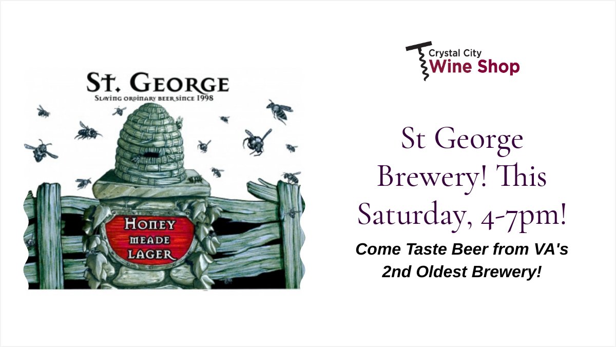 This Saturday from 4-7p ... #Beer from VA's 2nd Oldest Brewery mailchi.mp/crystalcitywin…

#vacraftbeer #buylocal #shoplocal #shopsmall #crystalcitywine #craftbeer #virginiabeer #vabeer