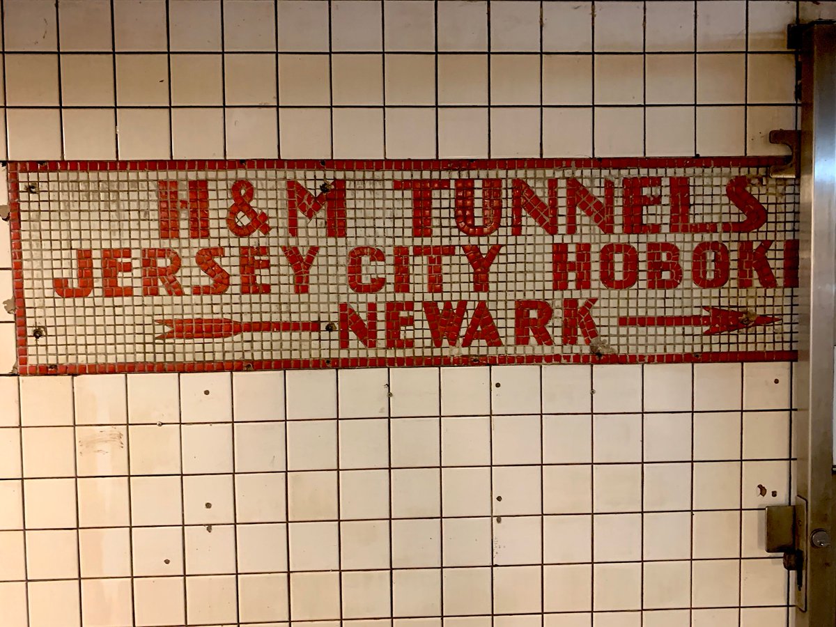 JerseyCity's tweet image. Don’t blink when traveling through NYC’s 14th St. Subway station. Riders connecting to the @PATHTrain can catch a relic of the past embossed in white and red tiling to the left of the entrance. Hudson &amp;amp; Manhattan Railroad operated from 1908 - 1964, now run by @PANYNJ
#FridayFacts