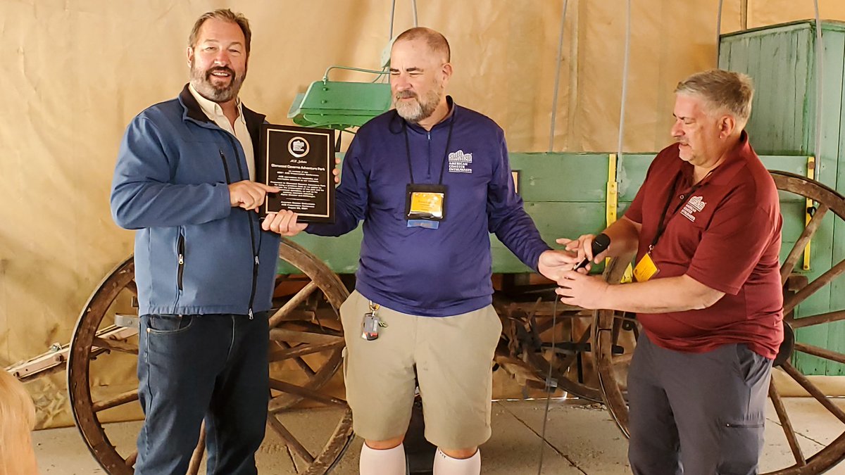 aceonlineorg's tweet photo. We show our appreciation to @GlenwoodCaverns for being an awesome #ACEpreservationCon (day 1) host! #RideWithACE #ACEgivesBack #PreservationCounts https://t.co/KlYoQC1qbl