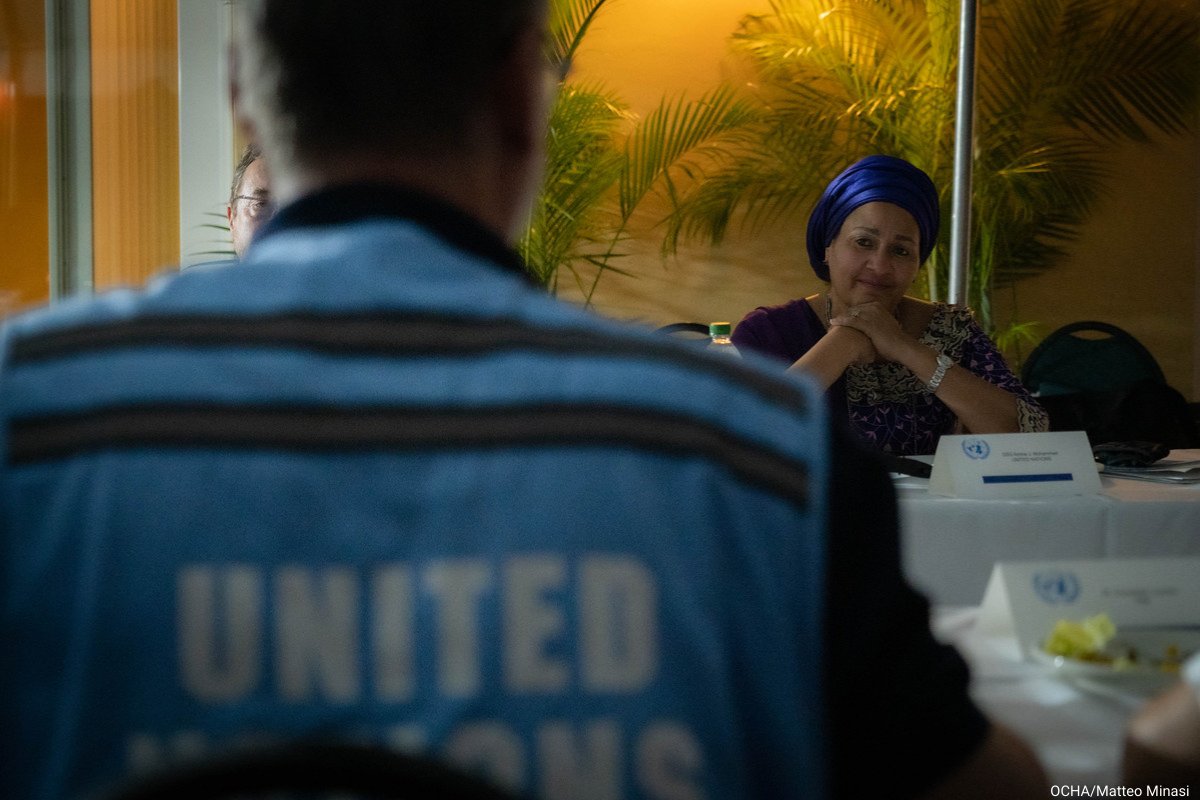 UN's tweet photo. “We stand here in solidarity with Haiti and are in awe at the incredible work the national authorities and the UN agencies are doing to help in these difficult times.”

-- @AminaJMohammed during visit to earthquake-ravaged Haiti. https://t.co/ebH9i97ZpG https://t.co/5e0KN7dtEO