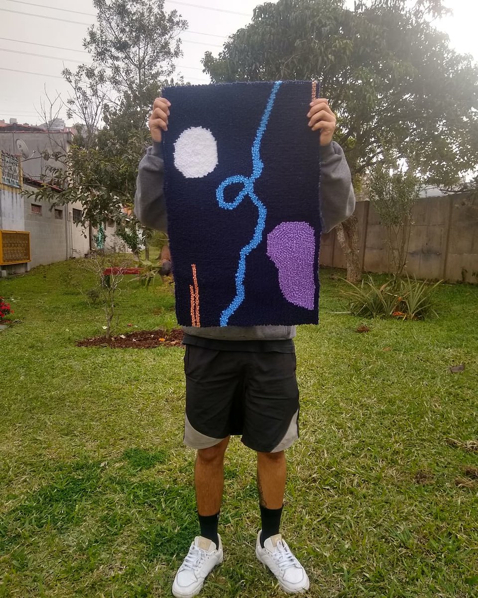 GabrielPorveio's tweet photo. Tapete Abstract 
Meu primeiro tapete feito a mão, pelo primeiro contato com essa técnica até que ficou bom, o que acharam?
Estou fazendo um rifa dele, cada nome por apenas R$10,00
Chama no privado para saber os nomes disponíveis 😉
#tapete #artist #arte  #art #abstractartist https://t.co/s98z6sfNFz