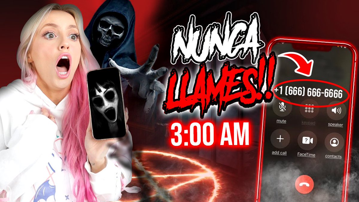 FINALMENTE me atreví a hacer este reto que muchos de ustedes me estaban pidiendo... Llamé a varios NÚMEROS M4LDIT0S a las 3:00AM!!! Honestamente no creía que fuera real hasta que los llamé... Corran a ver lo que pasó... bit.ly/3sug0xb 🎥