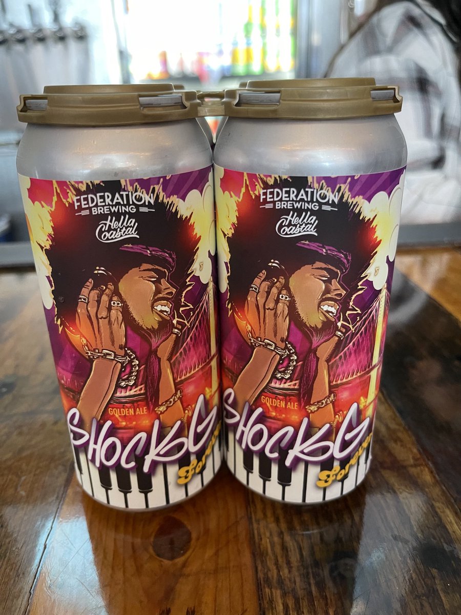stepfredla's tweet photo. It's here! Officially #ShockG Golden Ale. Thank you #FederationBrewing of #Oakland as the Bay Area celebrates #ShockG. Get it while you can! https://t.co/mBbKMEfOKu