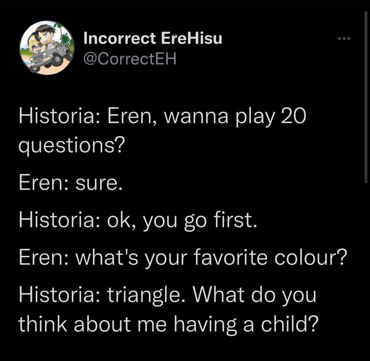 20 questions Eren and Historia 