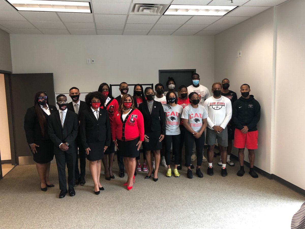 CAUAthletics's tweet photo. Jaylen Brown @FCHWPO of the @NBA's Boston 
@celtics was @CAU today meeting with members of the 
@CAUSGA1988, @misscauroyalcourt, @mistercauroyalcourt and the @CAU_MBasketball
 and @CAU_WBasketball  teams!
@TheSIAC @thecaupanther @ESPNNBA @TheUndefeated @CAUAlumRelation @CAUTV23 https://t.co/swOzeE5hmK
