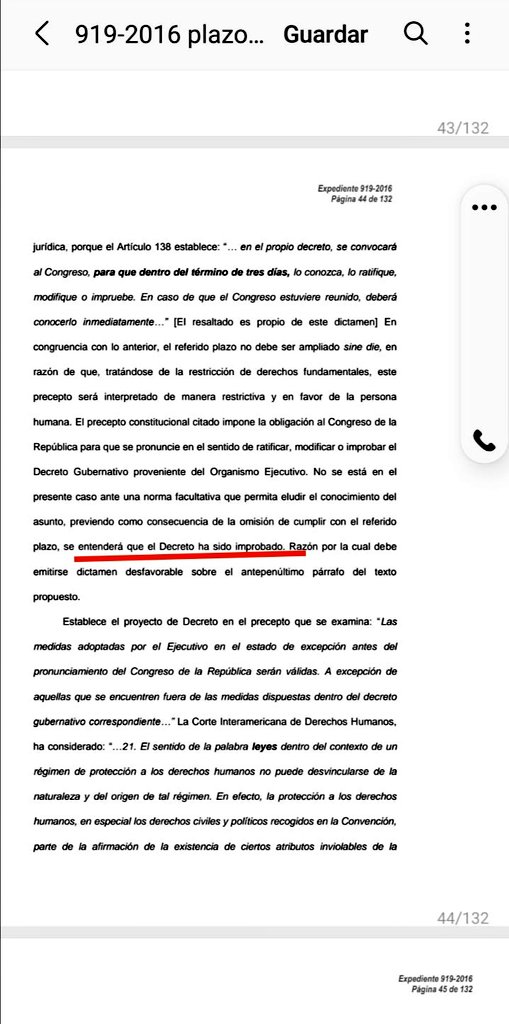Lexdura20's tweet photo. De conformidad con el expediente 919-2016 pagina 44, de la Corte de Constitucionalidad

Establece que el plazo de 3 días contenido en el artículo 138 de la CPRG se interpreta de forma restrictiva con base al principio pro homine, por limitar derechos fundamentales

(abro hilo) https://t.co/gaQWg90EZy