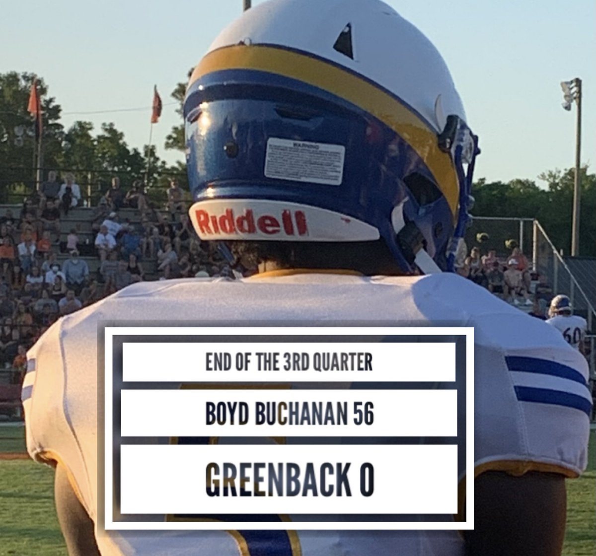 After 3 quarters Bucs in front! Go Blue!