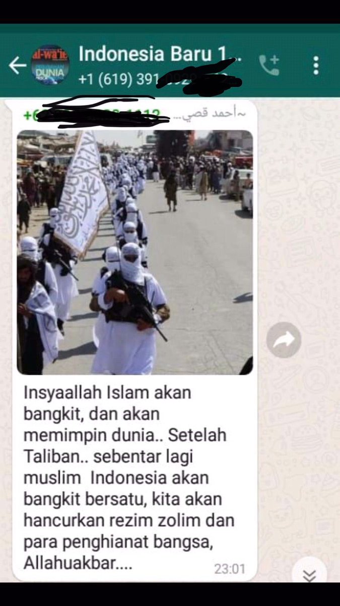 Cc <a href="/DivHumas_Polri/">Humas Polri</a> 
<a href="/CCICPolri/">Direktorat Tindak Pidana Siber Bareskrim Polri</a> 
Awas Provokasi dari Luar Negeri.
Masih banyak yg halu di Negeri ini,mau hidupkan Politik barbar ala Taliban.Mereka melecehkan rakyat Indonesia yg Islamnya rasional &amp; berakhlak, mereka juga remehkan TNI &amp; POLRI.
Ayo Densus tangkap &amp;buru mereka..!💪