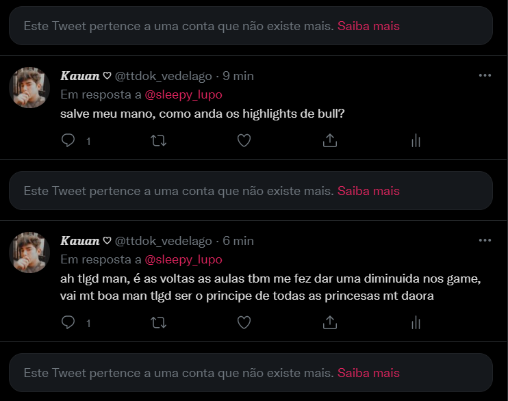 uai o lupo foi banido oq q rolou? fui responder o bagui dele, em menos de 3min a conta n existia mais ,-