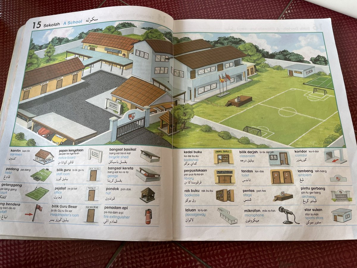 annazrulan's tweet photo. Geng geng 80-an 90-an tipu la tak rindu Kamus Bergambar macam ni. Aku dulu selalu kot bukak buku ni setiap kali ada cikgu masuk kelas cakap “ok harini buat kerja masing-2 cikgu sibuk”. https://t.co/ManIzjvL0s