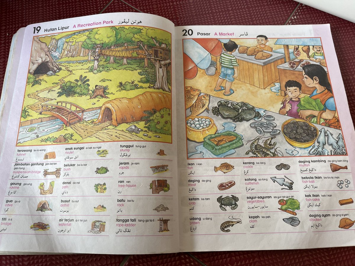 annazrulan's tweet photo. Geng geng 80-an 90-an tipu la tak rindu Kamus Bergambar macam ni. Aku dulu selalu kot bukak buku ni setiap kali ada cikgu masuk kelas cakap “ok harini buat kerja masing-2 cikgu sibuk”. https://t.co/ManIzjvL0s