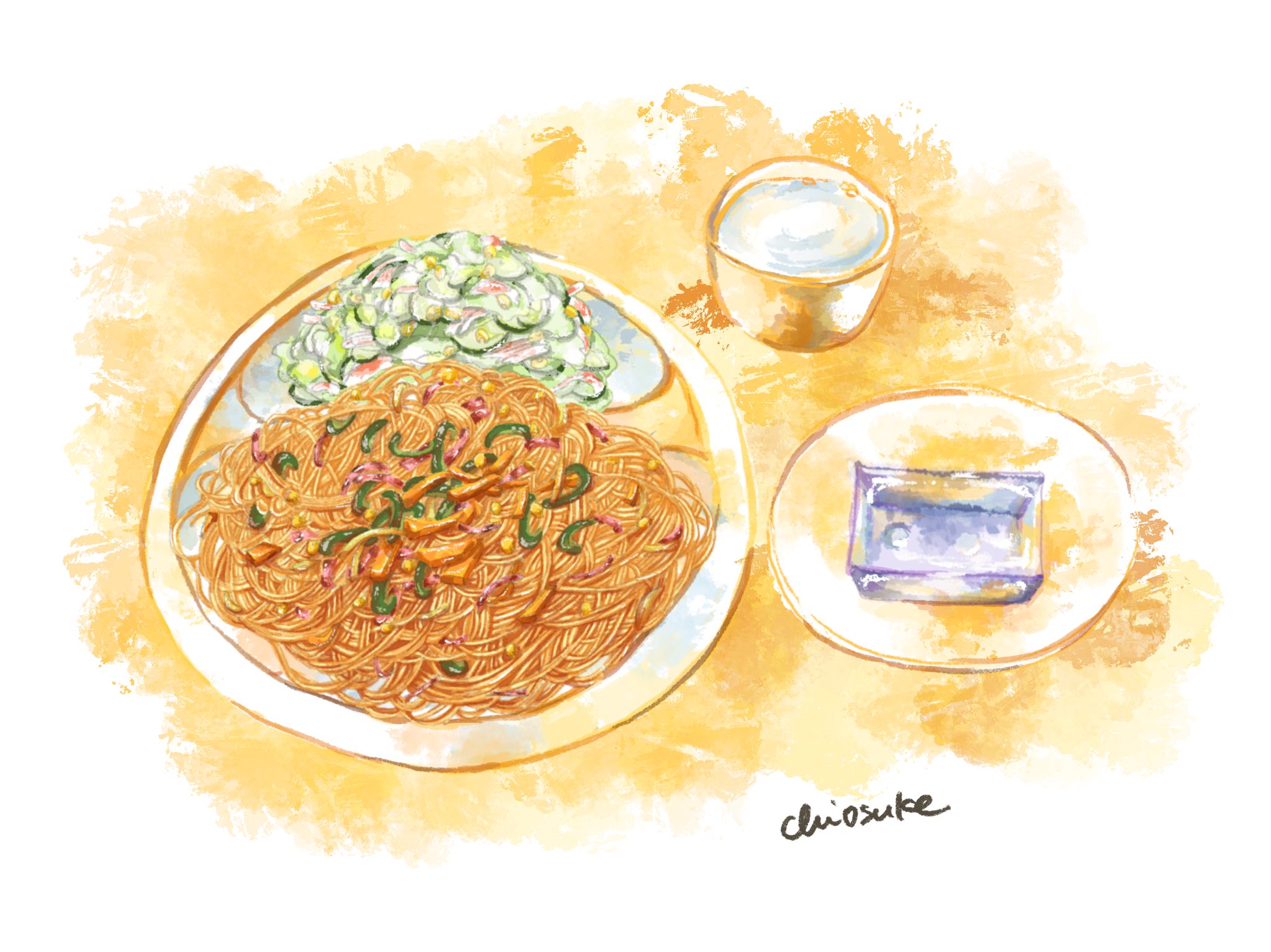 植陽助 Chiosuke イラスト とある幼稚園の給食 サイトにて描かせてもらいました 幼稚園給食 イラスト好きさんと繋がりたい Art Drawing 絵描きさんと繋がりたい 食べ物イラスト Foodillustration スパゲッティ 給食 T Co Cv84xcvdrh